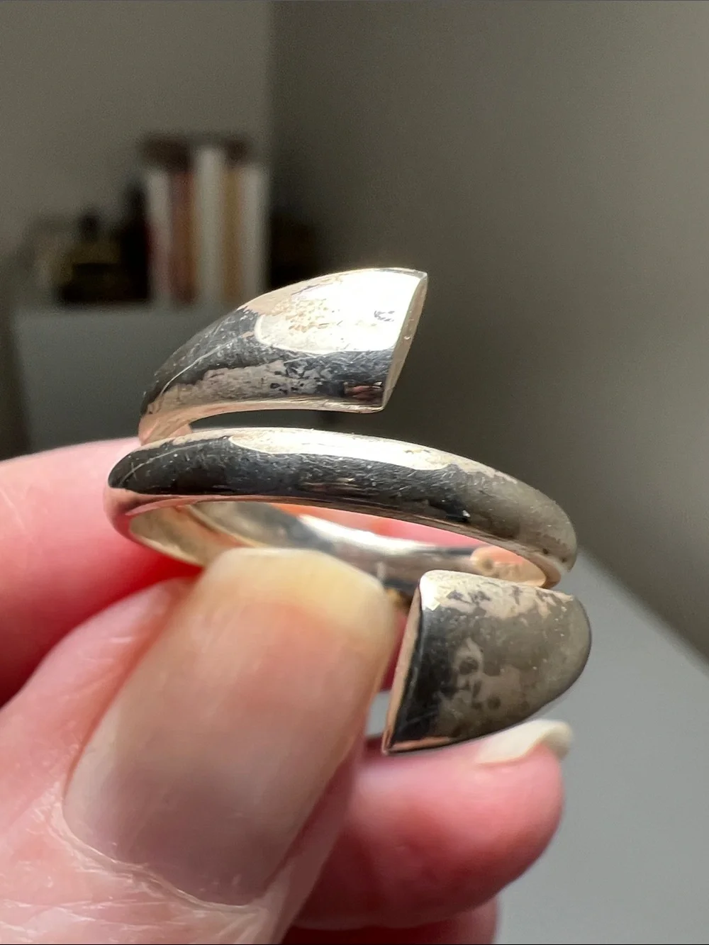 Modern Open-Ended Silver Wrap Ring - Polished 925 Sterling Silver- Heirloom